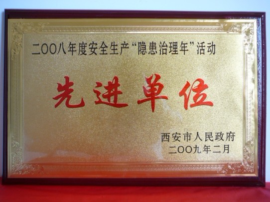 2009年2月，被西安市人民当驹炖为2008年度安全出产“隐患治理年”活动先进单元